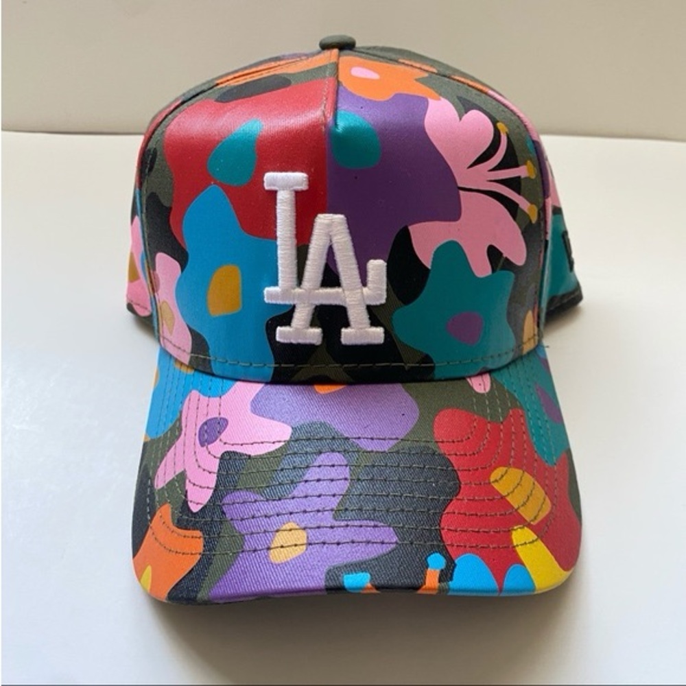 New era 59fifty LA Dodgers Leuther Floral Adjustable Hat Baseball Cap (item #071